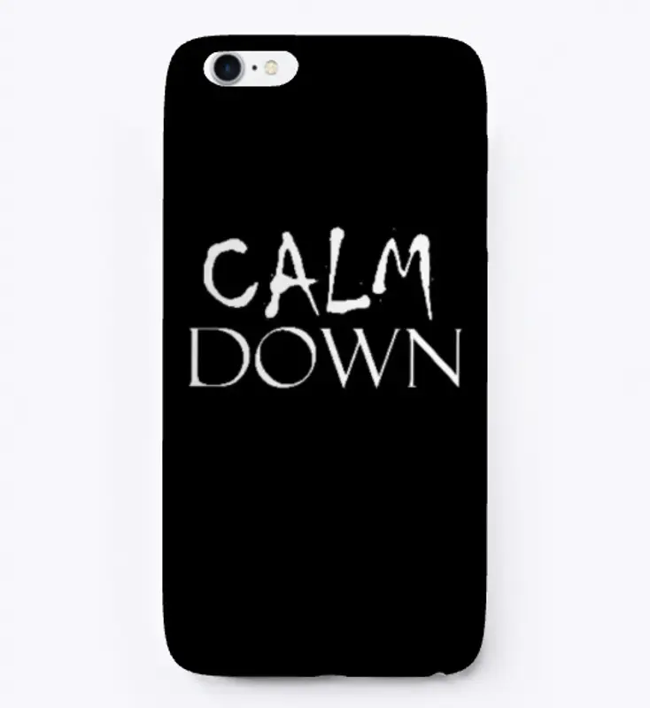 Calm Down Logo White on Black