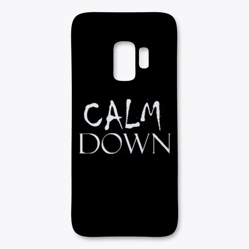 Calm Down Logo White on Black